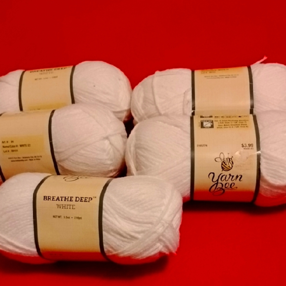 Breathe Deep White Yarn